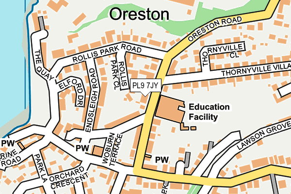 PL9 7JY map - OS OpenMap – Local (Ordnance Survey)