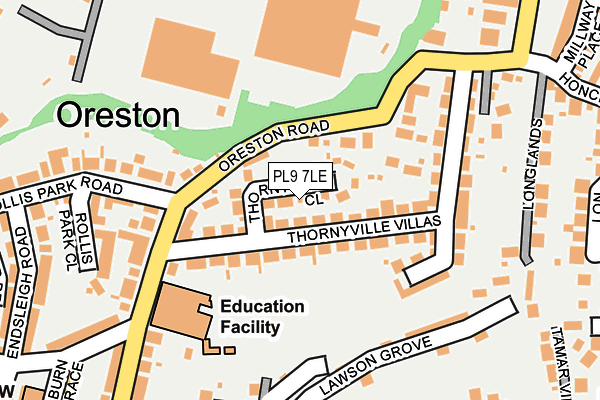 PL9 7LE map - OS OpenMap – Local (Ordnance Survey)