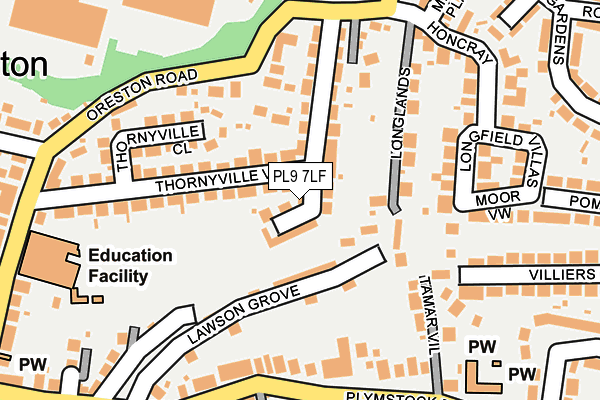 PL9 7LF map - OS OpenMap – Local (Ordnance Survey)