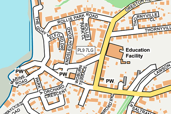 PL9 7LG map - OS OpenMap – Local (Ordnance Survey)