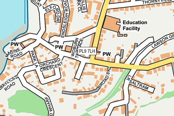 PL9 7LH map - OS OpenMap – Local (Ordnance Survey)