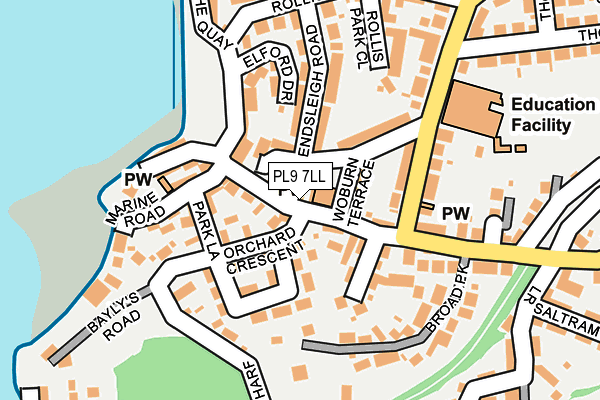 PL9 7LL map - OS OpenMap – Local (Ordnance Survey)