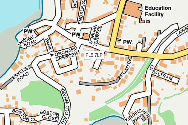 PL9 7LP map - OS OpenMap – Local (Ordnance Survey)