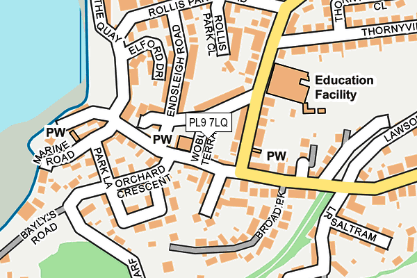 PL9 7LQ map - OS OpenMap – Local (Ordnance Survey)