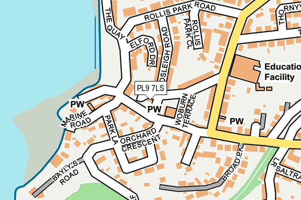 PL9 7LS map - OS OpenMap – Local (Ordnance Survey)