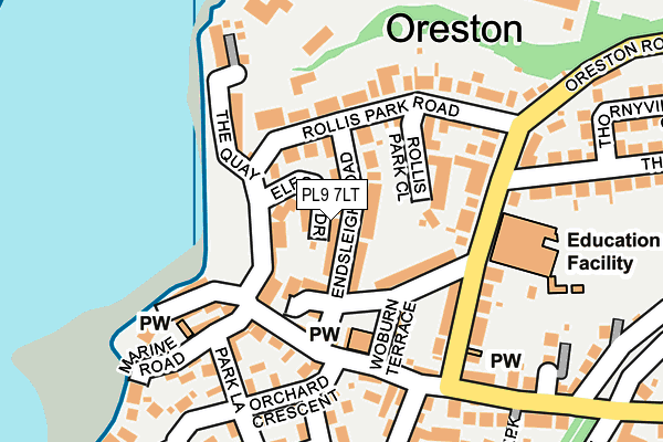 PL9 7LT map - OS OpenMap – Local (Ordnance Survey)