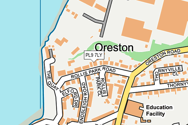 PL9 7LY map - OS OpenMap – Local (Ordnance Survey)