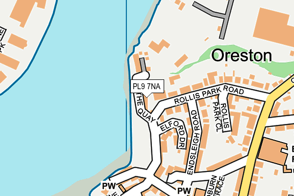 PL9 7NA map - OS OpenMap – Local (Ordnance Survey)