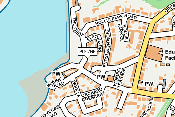 PL9 7NE map - OS OpenMap – Local (Ordnance Survey)