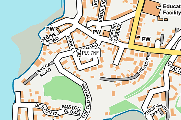 PL9 7NF map - OS OpenMap – Local (Ordnance Survey)