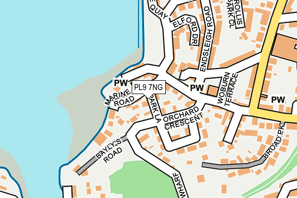 PL9 7NG map - OS OpenMap – Local (Ordnance Survey)
