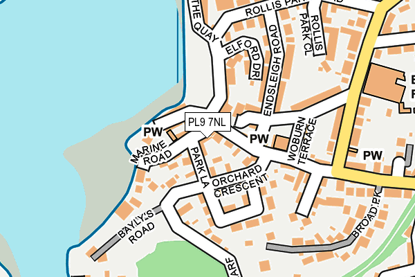 PL9 7NL map - OS OpenMap – Local (Ordnance Survey)