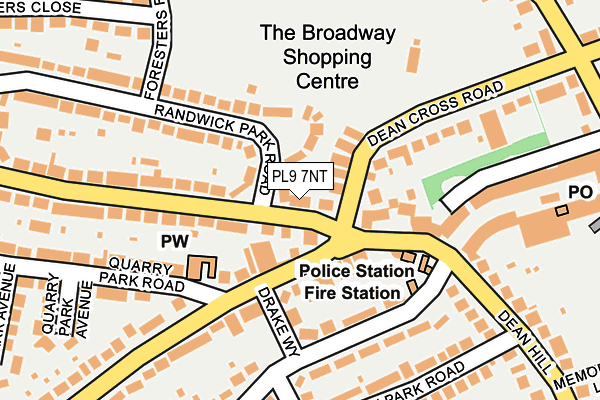 PL9 7NT map - OS OpenMap – Local (Ordnance Survey)