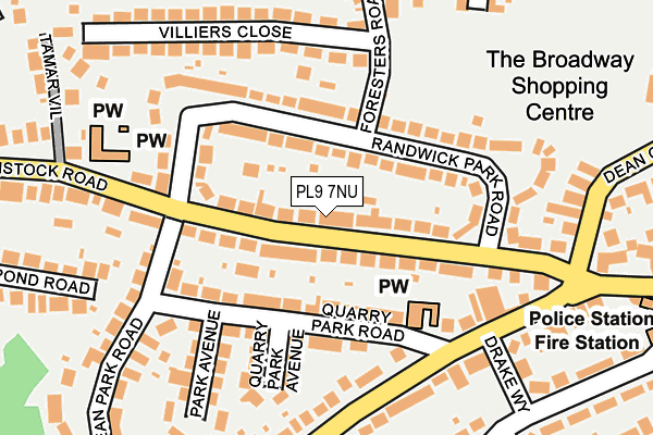 PL9 7NU map - OS OpenMap – Local (Ordnance Survey)