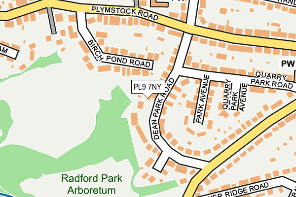 PL9 7NY map - OS OpenMap – Local (Ordnance Survey)