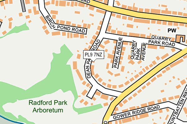 PL9 7NZ map - OS OpenMap – Local (Ordnance Survey)