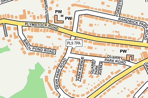 PL9 7PA map - OS OpenMap – Local (Ordnance Survey)