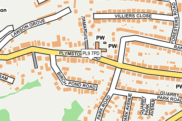 PL9 7PD map - OS OpenMap – Local (Ordnance Survey)