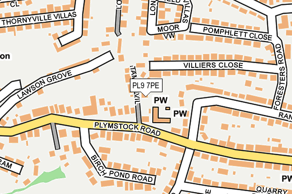 PL9 7PE map - OS OpenMap – Local (Ordnance Survey)