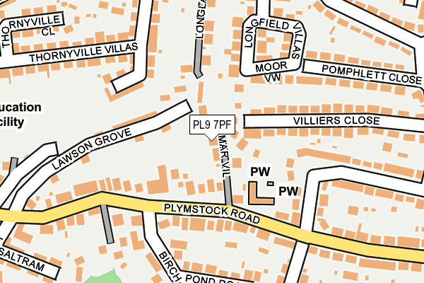 PL9 7PF map - OS OpenMap – Local (Ordnance Survey)