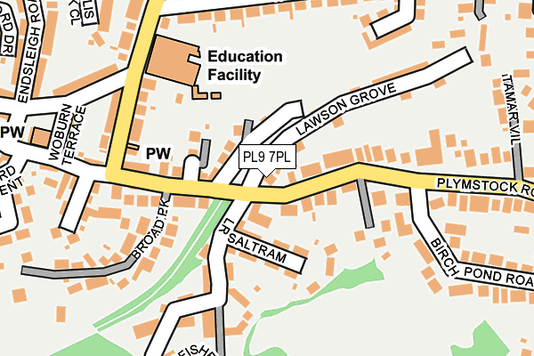 PL9 7PL map - OS OpenMap – Local (Ordnance Survey)