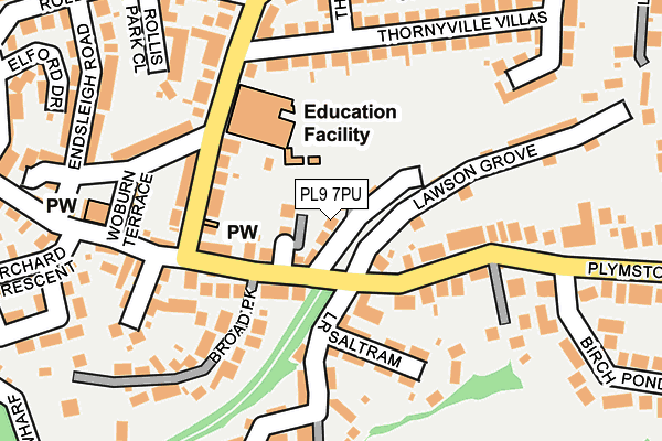 PL9 7PU map - OS OpenMap – Local (Ordnance Survey)