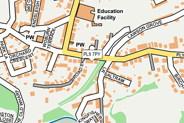 PL9 7PY map - OS OpenMap – Local (Ordnance Survey)