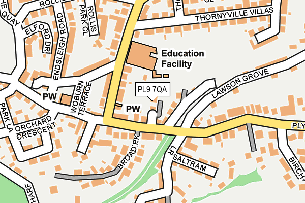 PL9 7QA map - OS OpenMap – Local (Ordnance Survey)