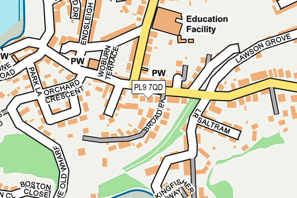 PL9 7QD map - OS OpenMap – Local (Ordnance Survey)