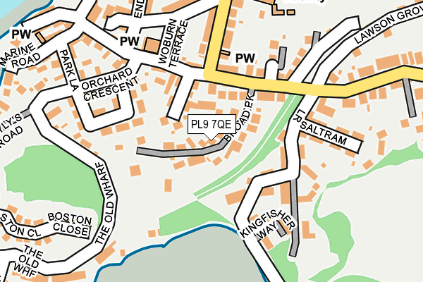 PL9 7QE map - OS OpenMap – Local (Ordnance Survey)