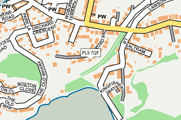 PL9 7QF map - OS OpenMap – Local (Ordnance Survey)