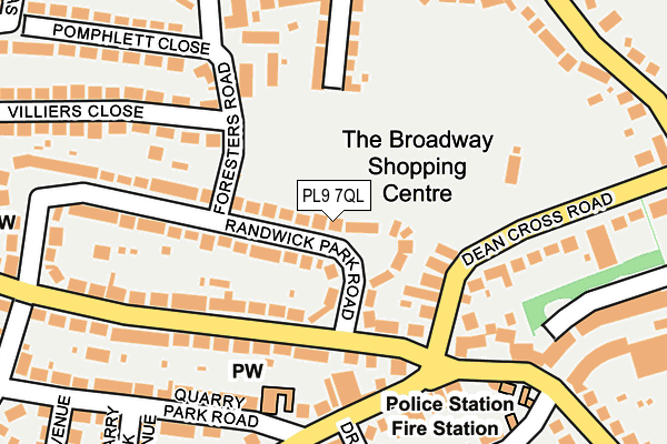 PL9 7QL map - OS OpenMap – Local (Ordnance Survey)