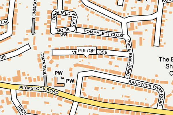 PL9 7QP map - OS OpenMap – Local (Ordnance Survey)