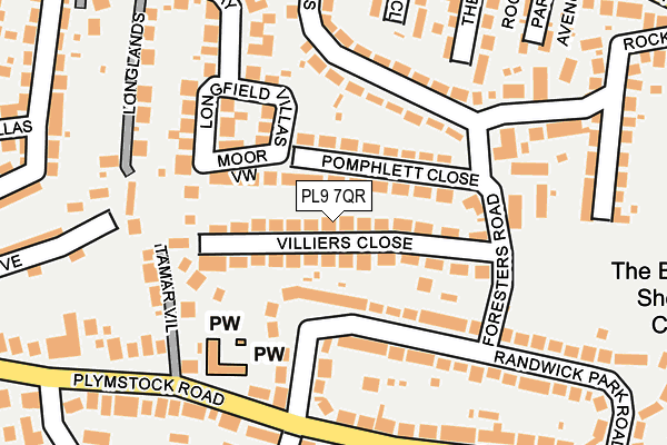 PL9 7QR map - OS OpenMap – Local (Ordnance Survey)