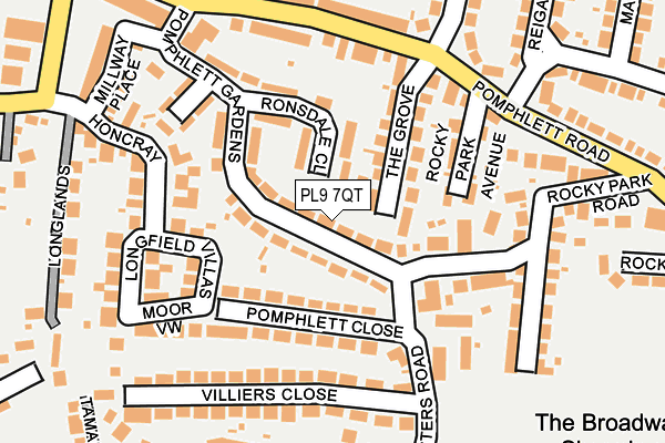PL9 7QT map - OS OpenMap – Local (Ordnance Survey)