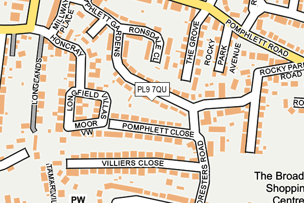 PL9 7QU map - OS OpenMap – Local (Ordnance Survey)