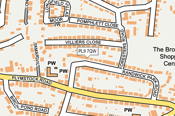 PL9 7QW map - OS OpenMap – Local (Ordnance Survey)