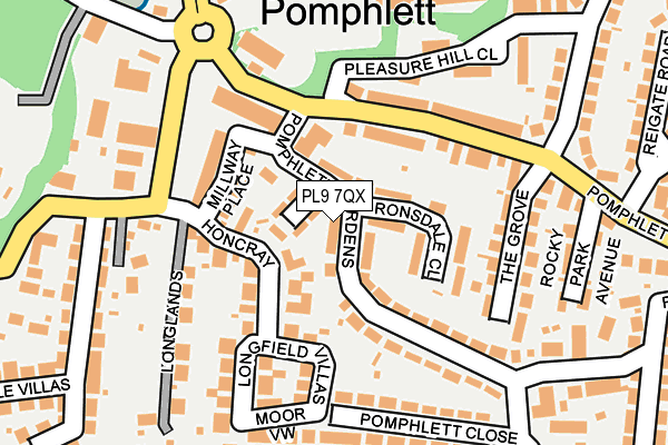 PL9 7QX map - OS OpenMap – Local (Ordnance Survey)