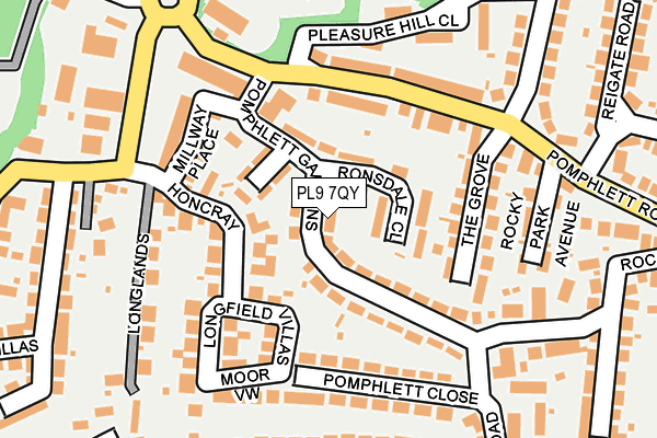 PL9 7QY map - OS OpenMap – Local (Ordnance Survey)