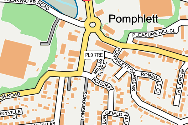 PL9 7RE map - OS OpenMap – Local (Ordnance Survey)