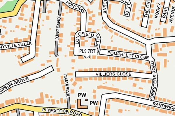 PL9 7RT map - OS OpenMap – Local (Ordnance Survey)