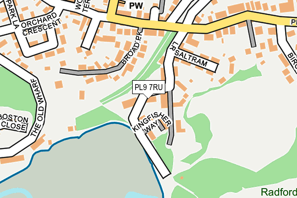 PL9 7RU map - OS OpenMap – Local (Ordnance Survey)