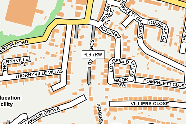 PL9 7RW map - OS OpenMap – Local (Ordnance Survey)