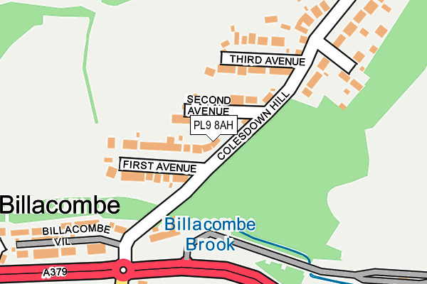 PL9 8AH map - OS OpenMap – Local (Ordnance Survey)