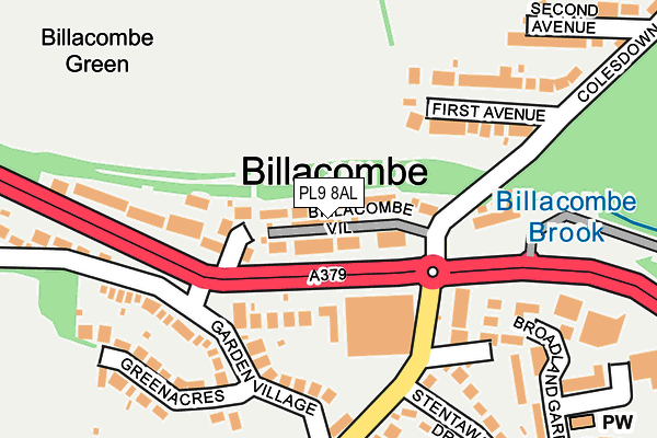 PL9 8AL map - OS OpenMap – Local (Ordnance Survey)