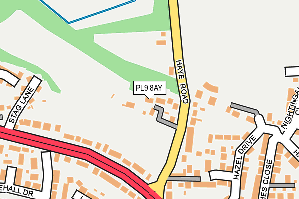 PL9 8AY map - OS OpenMap – Local (Ordnance Survey)