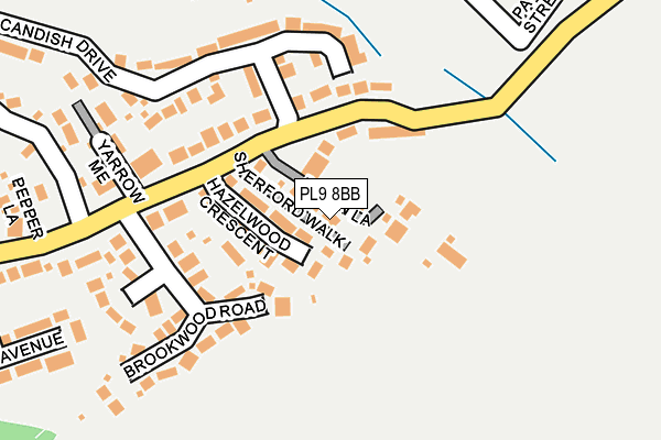 PL9 8BB map - OS OpenMap – Local (Ordnance Survey)