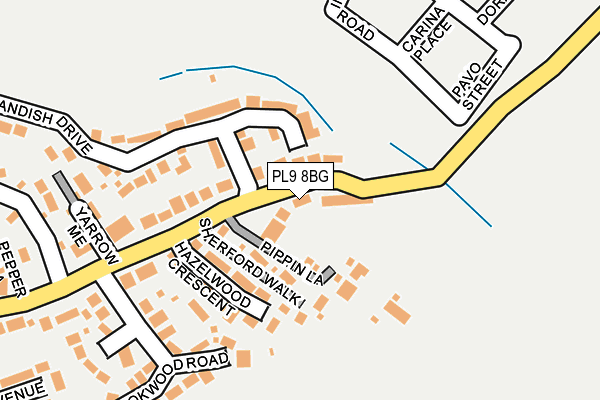 PL9 8BG map - OS OpenMap – Local (Ordnance Survey)