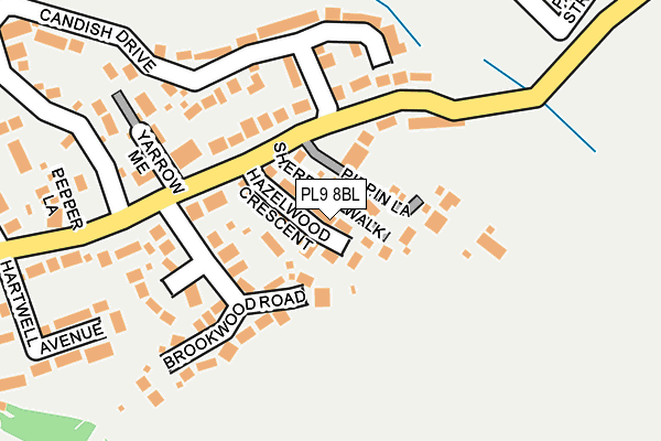 PL9 8BL map - OS OpenMap – Local (Ordnance Survey)