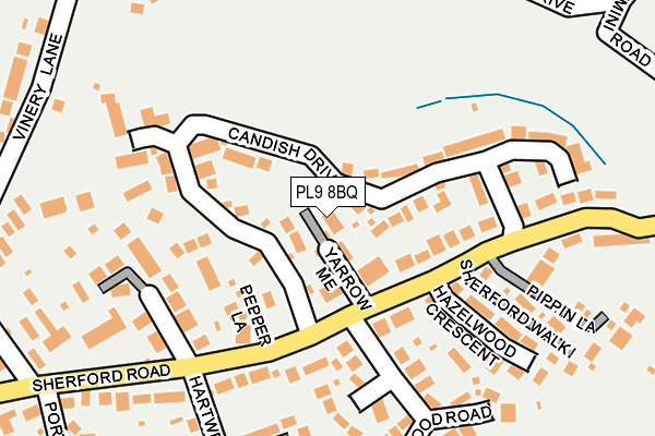 PL9 8BQ map - OS OpenMap – Local (Ordnance Survey)